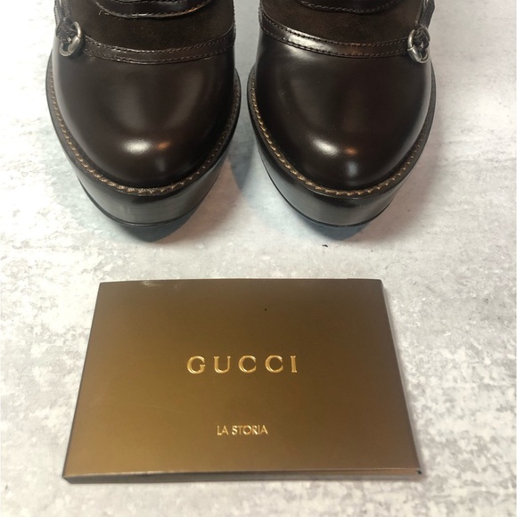 Gucci Leather + Suede Ankle Boot - Picture 4 of 12